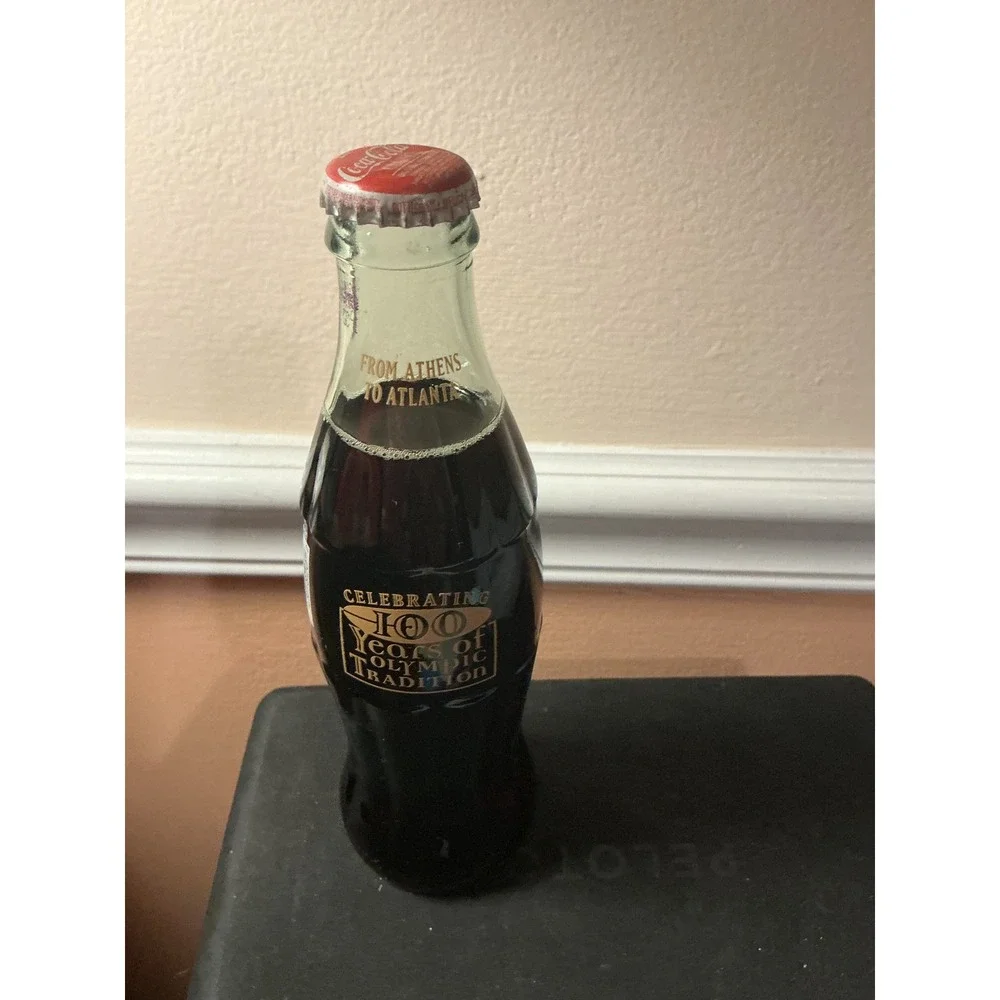 Coca Cola Classic 100 Years‎ Olympic Tradition 8 oz Glass Bottle Sealed Collect